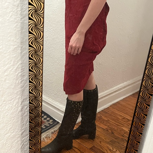 Draped Red Vivienne Westwood Skirt - Picture 1 of 12